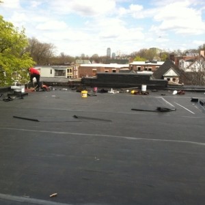 Cambridge Flat Rubber Roof Installation