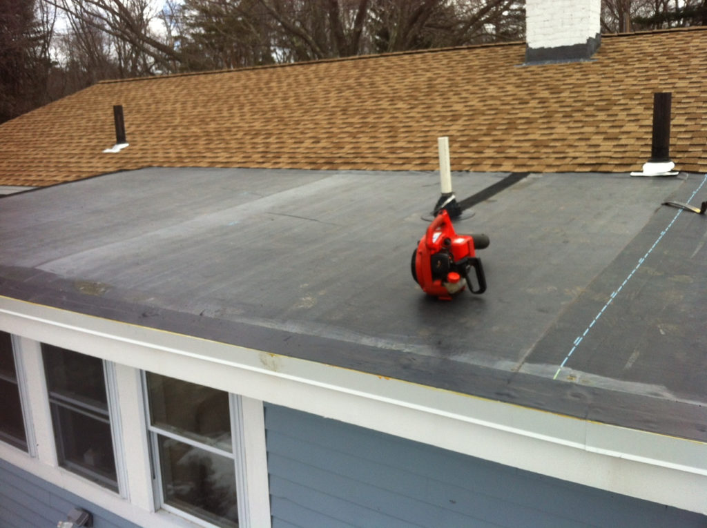Residential Flat Roof installation in Framingham